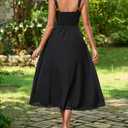 Floral Corset Wedding Guest Dress for Women Black (Black, S)