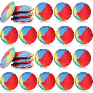 Foilswirl 24 Pcs Cornhole Bean Bags, Mini Nylon Filled Dual Sided Outdoor Cornhole Bean Bags Tossing Backyard Beach Activities Party Supplies
