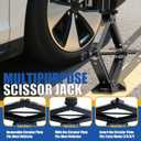 Scissor Jack for Car 2.5 Ton (5512 lbs) Multipurpose Universal Car Jack Kit with Rubber Jack Pad, Portable Spare Tire Changing Kit for Sedan SUV MPV Tesla