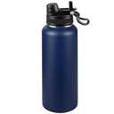 40oz Insulated Water Bottle - 2-in-1 Leak-Proof Lid (Sip/Straw) + Handle, Stainless Steel Bottle for Sports, Commuting, Office Work, Outdoor Activities, Navy Blue, 1 Pack