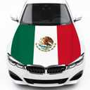 Mexico Flag Car Hood Cover Country Flag Hood Cover Durable Weatherproof Universal Fit Car Cover for All Seasons Protection Custom Fit for Car Truck SUV