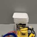 Tankless Water Heater Flushing Kit Includes 1/4HP Submersible Utility Pump with Two Plastic Adapters & 3 Gallons Pail with Bucket Lid Opener & Two 1/2 X 6 PVC Hoses with Washers Easy to Clean