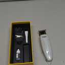 KEMEI 2293 Professional Hair/Beard Trimmer for Men Zero Gapped Hair Clippers for Barber with T Blade, Cordless Rechargeable, Silvery