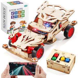 STEM Kits for Kids Age 8-10, STEM Toys for Boys 8-12, Remote Control Model Car Building Kits, Wood 3D Puzzles 8-13, Science Crafts Projects, Gifts for 8 9 10 11 12 13 14 Year Old Teen Boys Girls