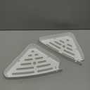 Sotfamily Plastic Shower Caddy Corner (for 90° Only), 2 Pack Adhesive Corner Shower Shelves for Bathroom Organizers and Storage, White