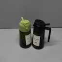 TrendPlain - Original 16oz/470ml Olive Oil Dispenser Bottle for Kitchen Gadgets and Air Fryer Accessories - Olive Oil Sprayer for Cooking w/Stickers - Black&Green