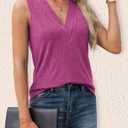 Agnes Urban Womens V Neck Tank Tops Dressy Summer Sleeveless Shirts Casual Loose Tunic Tops Blouses T Shirts
