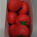Foilswirl 18 Pcs Tomato Stress Balls 2.56 Inch Tomatoes Squeeze Balls for Adults Stretchy Fruit Stress Relief Sensory Fidget Ball for Office Relax Party Gifts