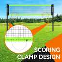 12ft Badminton Net Set for Backyard Beach with Durable Anti-Sagging Net, Heavy Duty Poles, 2 Aluminum Badminton Rackets, 3 Shuttlecocks, Carry Bag - Easy Setup & High Stable