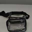 Veckle Clear Fanny Pack Stadium Approved - Clear Bag for Stadium Events Transparent Belt Bag for Women Men, Adjustable Waist Bag for Sports, Concerts, Black