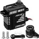 INJORA 25T Aluminum Servo Saver Set with INJS11 Servo Replacement for 1/16 ARRMA Mojave GROM 1/12 Losi Nascar Upgrade