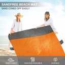 ACH Beach Blanket Waterproof Sandproof Extra Large Beach Mat Oversized 120"108" Portable Lightweight Outdoor Family Mat for Indoor Outside Picnic Camping Hiking Travel (Dark Grey)