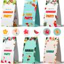 Leesgel 30 Pcs Hawaiian Luau Gift Bags for Party Supplies with 30 stickers, 6 Styles Hawaiian/Luau/Flamingo/Tropical Treat Bags Bulk, Kids Party Favors Goodie Stuffer Bag
