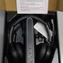 Bluetooth Headset, Wireless Headset with Mic for Work, Qualcomm Dongle, 5.4 Headsets with Microphone for Work, Wireless Noise Cancelling Headphones (Black)