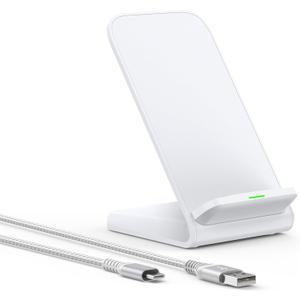 Fast Samsung Wireless Charger Stand, 15W Max Desk Phone Charging Station QI Android Wireless Charging Dock Holder for Galaxy S24 Ultra S23 FE S22 S21 S9 Z Fold6 Flip6 Note20 iPhone 16 15 Pro Max 14 13