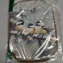 Yjeslw Vintage Winter Bird Octagon Wall Art Decor, Country Farmhouse Cozy Winter Framed Canvas Prints, Rustic Christmas Capped Chickadee Wall Hanging Decorations for Home Bedroom Decor, 10.2x7 Inches