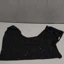 SOLY HUX Women's Halter Top Sparkly Sexy Backless Party Crop Tops Club Rave Festival Outfits Black S