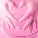 ForPro Professional Collection Disposable Nitrile Gloves, Chemical Resistant, Powder-Free, Latex-Free, Non-Sterile, Food Safe, 4 Mil, Pink, Medium, 100-Count