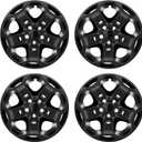 Wheel Hubcaps Compatible with Ford Fusion 2010 2011 2012; 17 inch Wheel Covers; Set of 4 Pcs; AE5Z1130D (Glossy Black)