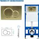 Dual-Flush Actuator Plate Compatible with Geberit 115.770.46.6, Brushed Gold