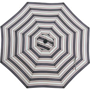 MASTERCANOPY Patio Umbrella 9 ft Replacement Canopy for 8 Ribs-Black and Red stripe Canopy Only