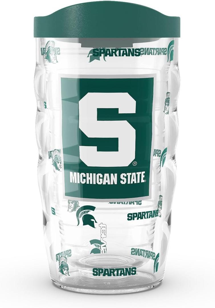 Tervis Michigan State Spartans - Overtime Made in USA Double Walled Insulated Tumbler Travel Cup Keeps Drinks Cold & Hot, 10oz, Classic