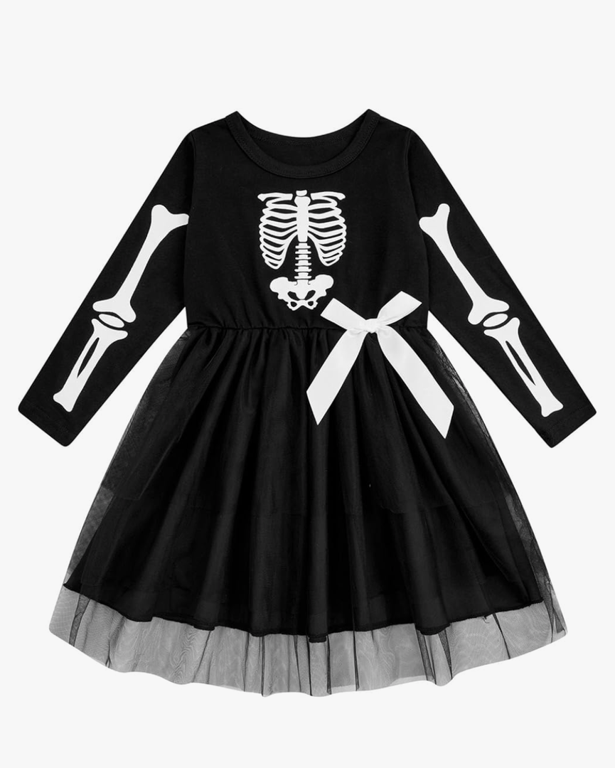 Vieille Toddler Girls Halloween Tulle Dress Long Sleeve Pumpkin Princess Tutu Dresses Fall Clothes 3 Years Size