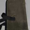 Knife Roll,Heavy Duty Knife Bag,Waxed Canvas knife Case with 4 Slots for Knives & Kitchen Tools,Chef Knife Bag with Handle.Portable Knife Roll Bag for Stroage Home Traveling Camping.Case Knives Pouch (Green)