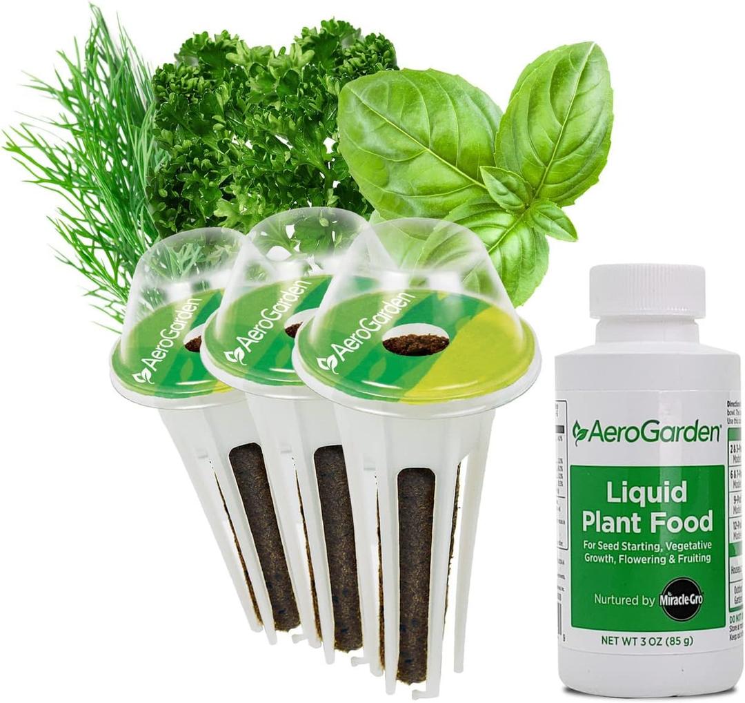 AeroGarden Gourmet Herb Seed pod Kit - Herb Seeds for AeroGarden Indoor Garden, 3-Pod