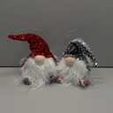 Juegoal 12" Lighted Christmas Gnome, Handmade Sequins Hat Scandinavian Swedish Tomte, Light Up Elf Holiday Present, Battery Operated Winter Tabletop Christmas Decorations, 2 Set