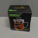 CNGLASS Glass Tea Cup with Removable Infuser and Lid,10oz Thickened Glass Infuser Mug,Borosilicate Glass Mug for Loose Leaf Tea,Teabags (Clear)