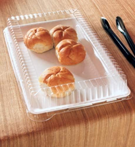 zappy White Trays Rectangle Serving Trays with Lid, Plastic Tray and Lid Small Plastic Party Platters with Clear Lids White Catering Trays, Serving Trays Wedding Platter, Trays and Covers (10" x 14")