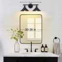 Bathroom Light Fixtures 2-Light Matte Black Farmhouse Vanity Lights for Bathroom Light Fixture, 20" Rustic Industrial Vanity Light Wall Sconce Lighting Fixtures over Mirror Cabin Kitchen Workshop Cafe