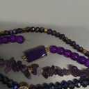 VISOOM Beaded Boho Bracelet Compatible for Apple Watch 40mm/41mm/42mm/38mm Iwatch Series 10 9 8 7 SE 6/5/4 Women Fashion Cute Handmade Crystal Beads Stretchy Watch Strap for iWatch Bands Series 3/2/1 (Amethyst Violet)