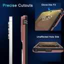 DEERLAMN Case for Samsung Galaxy S26 Ultra 6.9-Inch with Slide Camera Cover+Screen Protector(1 Pack), Rotated Ring Kickstand Military Grade Shockproof Protective Cover-Rose Gold