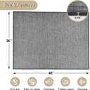 Office Chair Mat for Hardwood Floor, 36 x 48 inches Heavy Duty Rattan-Like Woven Desk Chair Mat, Non-Slip Floors Protector for Computer Chair