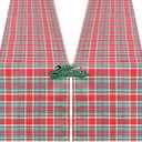 B-COOL Checkered Table Runner Fabric - Rectangle 13x108 Inch Classic Gingham Buffalo Plaid Table Cloth for Indoor Outdoor Use Table Cover for Kitchen BBQs Christmas Parties,2 Packs