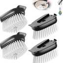 Dish Brush Head Replacement for OXO, 4 Pack Refill Head for OXO Dish Brush, Dish Brush Cleaning Soap Dispensing Head Replacement for Scrubber (Black)