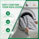 OHSIO Couch Cushion Covers, Super Soft Thicker Fleece Sofa Cover Stretch Sectional Sofa Slipcover Washable Pet Friendly Anti-Slip Stain Resistant Furniture Cover for Home(1 Back Cover,Light Gray)