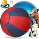 Pet Prime 25" Herding Ball for Dogs, Herding Dog Toys with Hand Pump for Australian Shepherd,Toys for Play and Exercise,Large Dog Ball for Cattle Collie Dogs Horse with Cover
