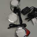 AIBOO 12V LED Under Cabinet Lighting Kit 3 Packs Slim Aluminum Puck Lights with 2-Way Switch All Accessories Included for Counter Closet Lighting 6W (Warm White)