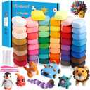 CiaraQ Modeling Clay Kit - 50 Colors Air Dry Clay with Sculpting Tools, Ideal for Crafting, DIY Projects. Easter/Halloween/Christmas Gifts