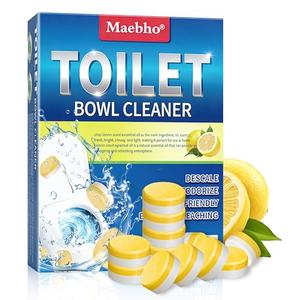 Maebho Toilet Bowl Cleaner Tablets – 24 Pack | Powerful Stain Removal, Septic Safe, Lemon Scent | No Harsh Chemicals, Long-Lasting Cleaning for Toilet Bowls