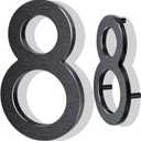 10 Inch Large House Numbers for Outside, Modern Black Metal Address Numbers with Floating Effect, Weatherproof Aluminum, Easy Screw Mount for Fence Wall Garage Gate (8)