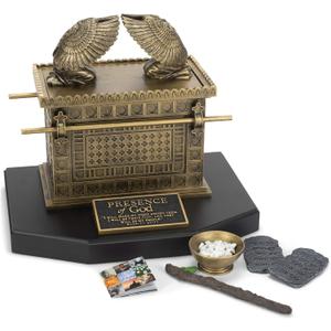 Lighthouse Christian Products Ark of The Covenant Antique Gold Tone 4.5 x 7 Hand-Cast Resin Mounted Sculpture