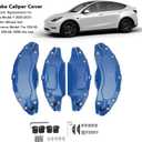Caliper Trim Bright Color Front and Rear Brake Caliper Cover for 19 20 Inch Y Model Wheels Hub (Blue)