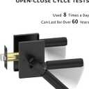 Asidrama 6 Pack Black Privacy Door Handles, Door Lever with Door Knobs Indoor for Bedroom or Bathroom, Heavy Duty Door Handles Interior with Locks for Left Right Sided Doors