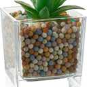 Set of 8 Square Glass Vases for Centerpieces  2.36in /3.15in/ 4in/5in Clear Short Flower Vase, Plant Terrariums, or Candle Holders for Wedding Centerpieces, Office Decor, Home Dcor, Parties