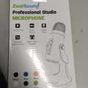 ZealSound Podcast Microphone for PC, Noise Cancellation USB Mic with Gain, Volume Adjustment & Mute Button, Monitoring & Echo, for YouTube, TikTok, Podcasting, Streaming, iPhone, iPad, Android, Mac (Black)