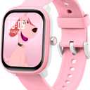 Kids Wach for Girls Boys 6-15 Year Old - Smart Watch for Kids 1.8" Fitness Tracker,No Phone needed,Pedometer Sleep Monitor Heart Rate Waterproof,Puzzle Game for Girls Boys Teens Birthday Gift (Pink)